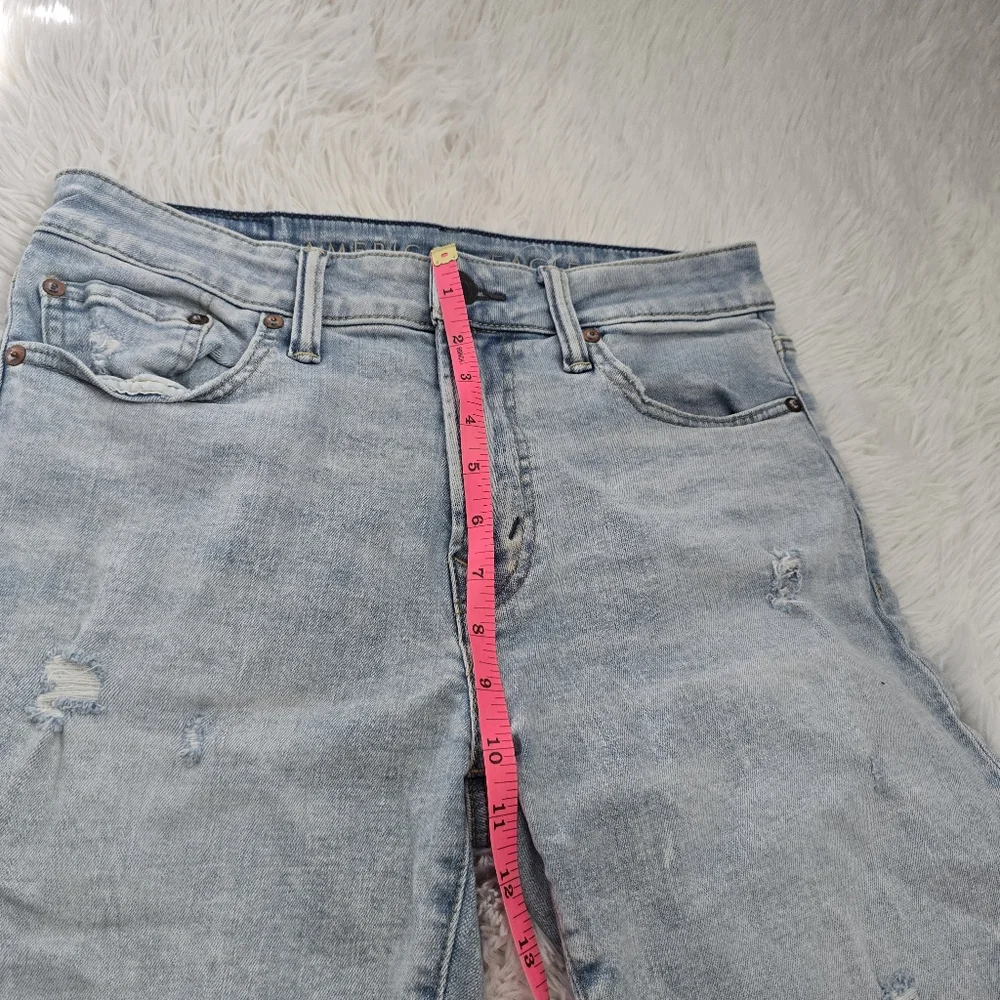 American Eagle Jorts Airflex Men's Light Wash Distressed Denim Shorts 30 - Picture 13 of 15